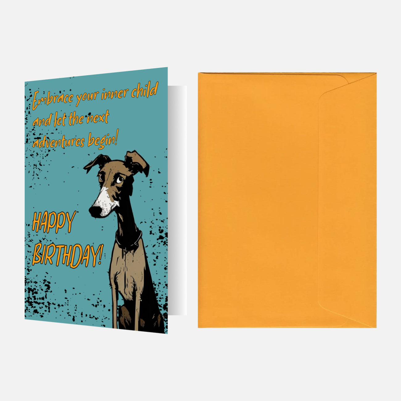 Lurcher Birthday Card