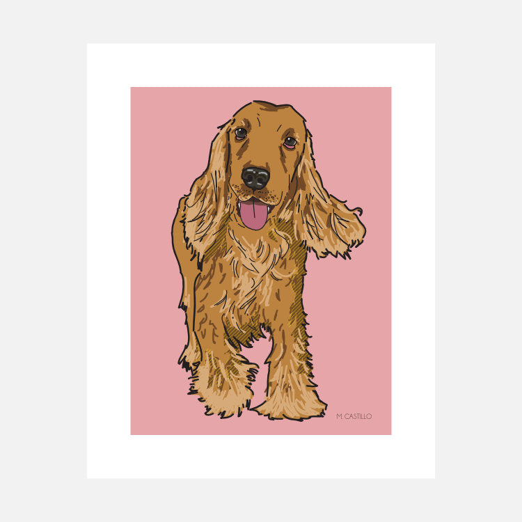 Cocker spaniel hotsell art print