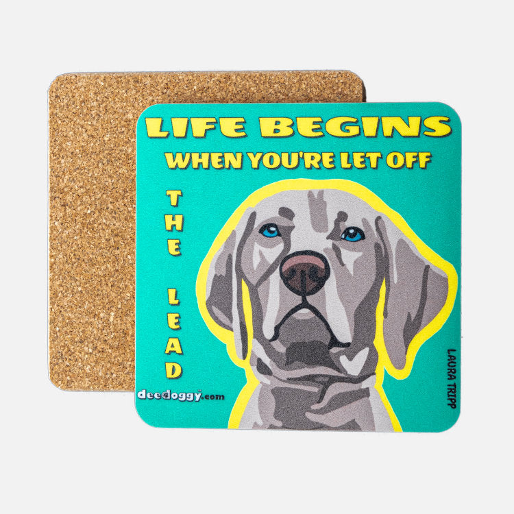 Weimaraner Gift Coaster (artist Laura Tripp)