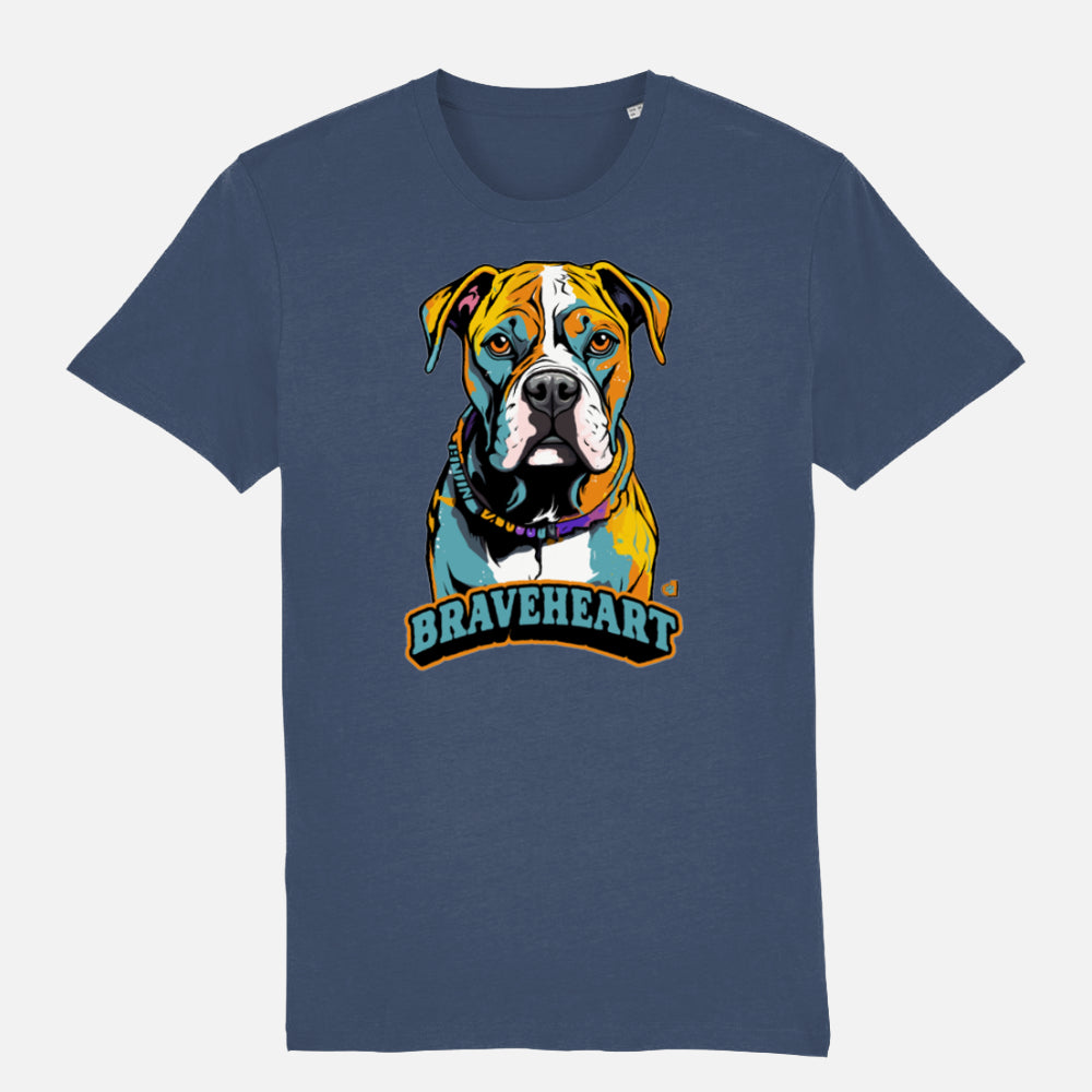 American Bulldog Unisex T-shirt (Braveheart) - Dark Heather Blue