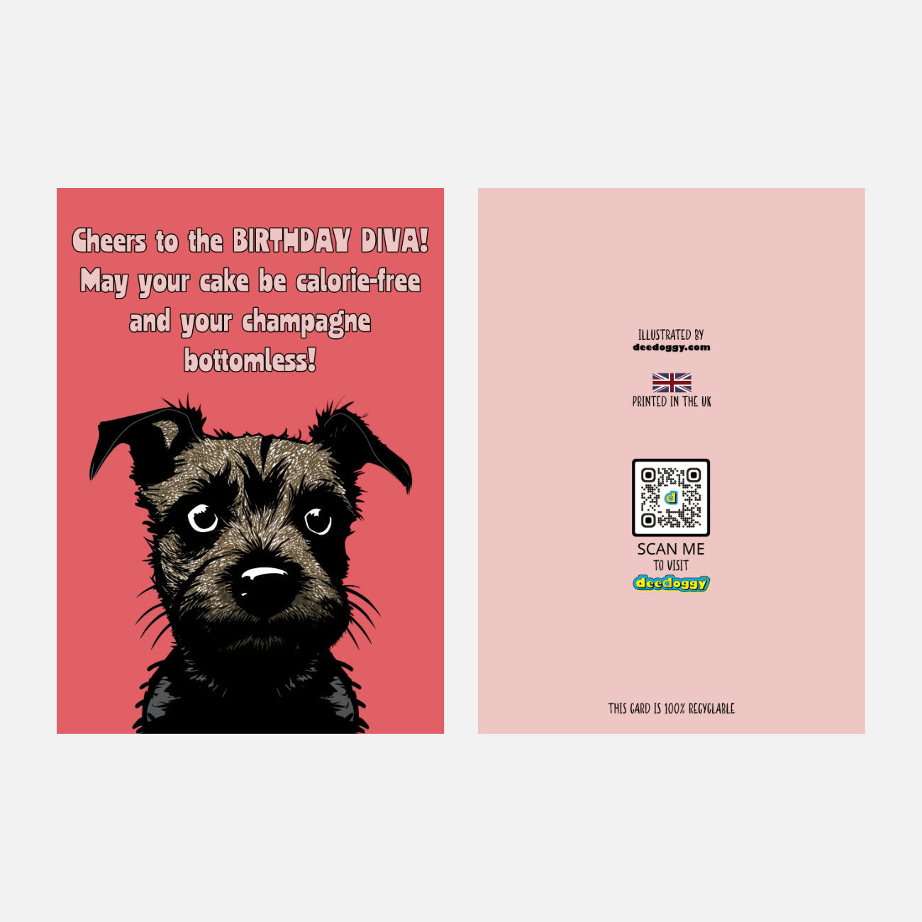 Border Terrier Birthday Card