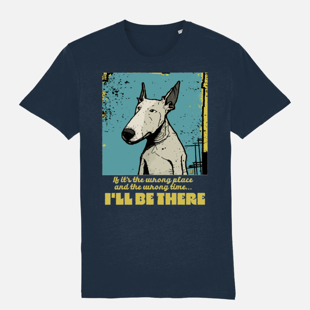 Bull Terrier Unisex T-shirt - Colour: French Navy Blue