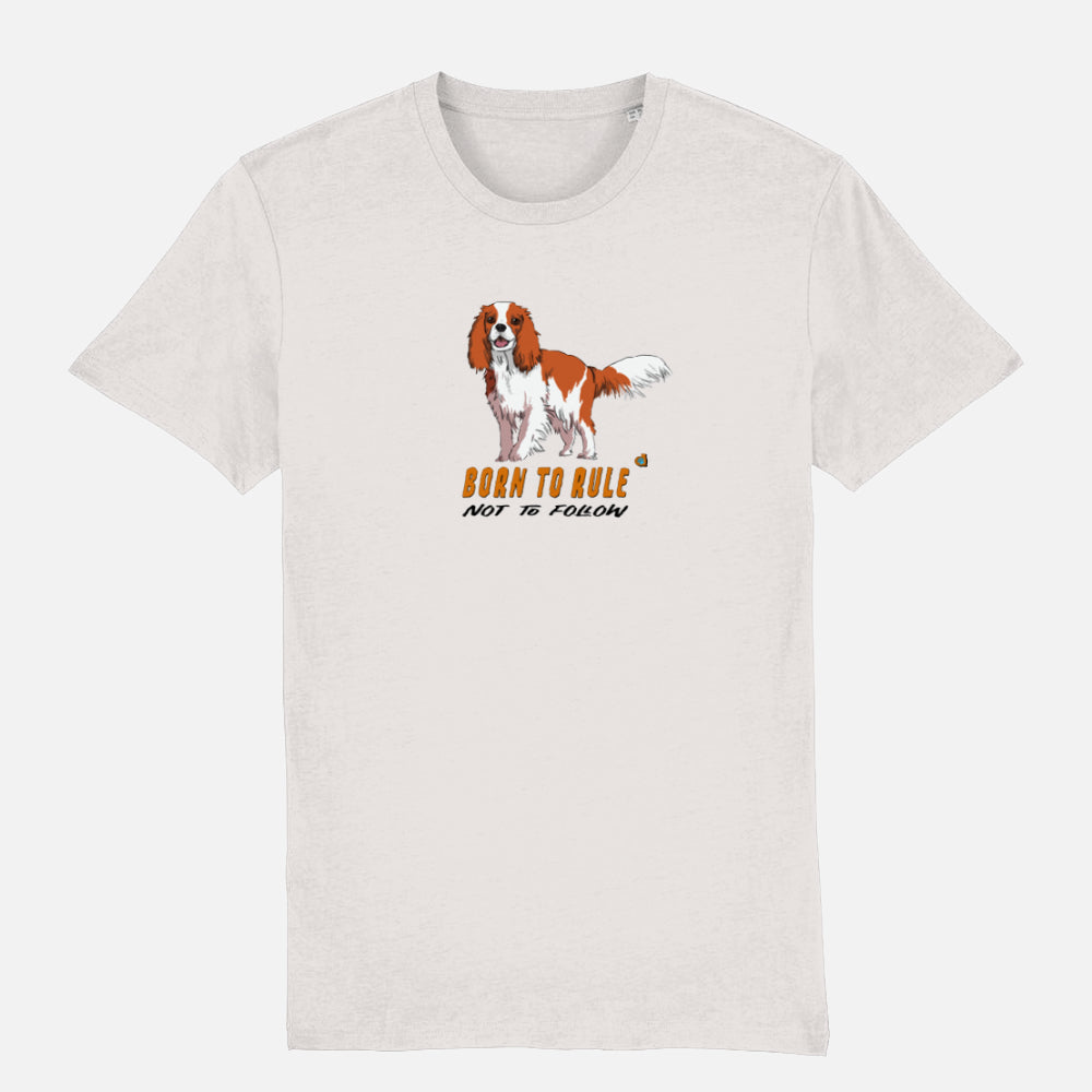 Cavalier King Charles Spaniel Unisex T-shirt - Colour: Off White