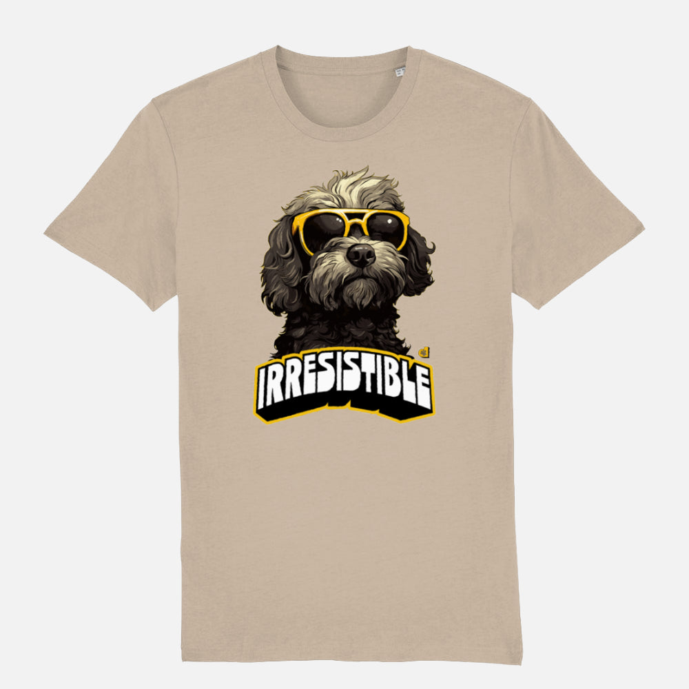 Cockapoo Unisex T-shirt (Irresistible)- Colour: Desert Dust
