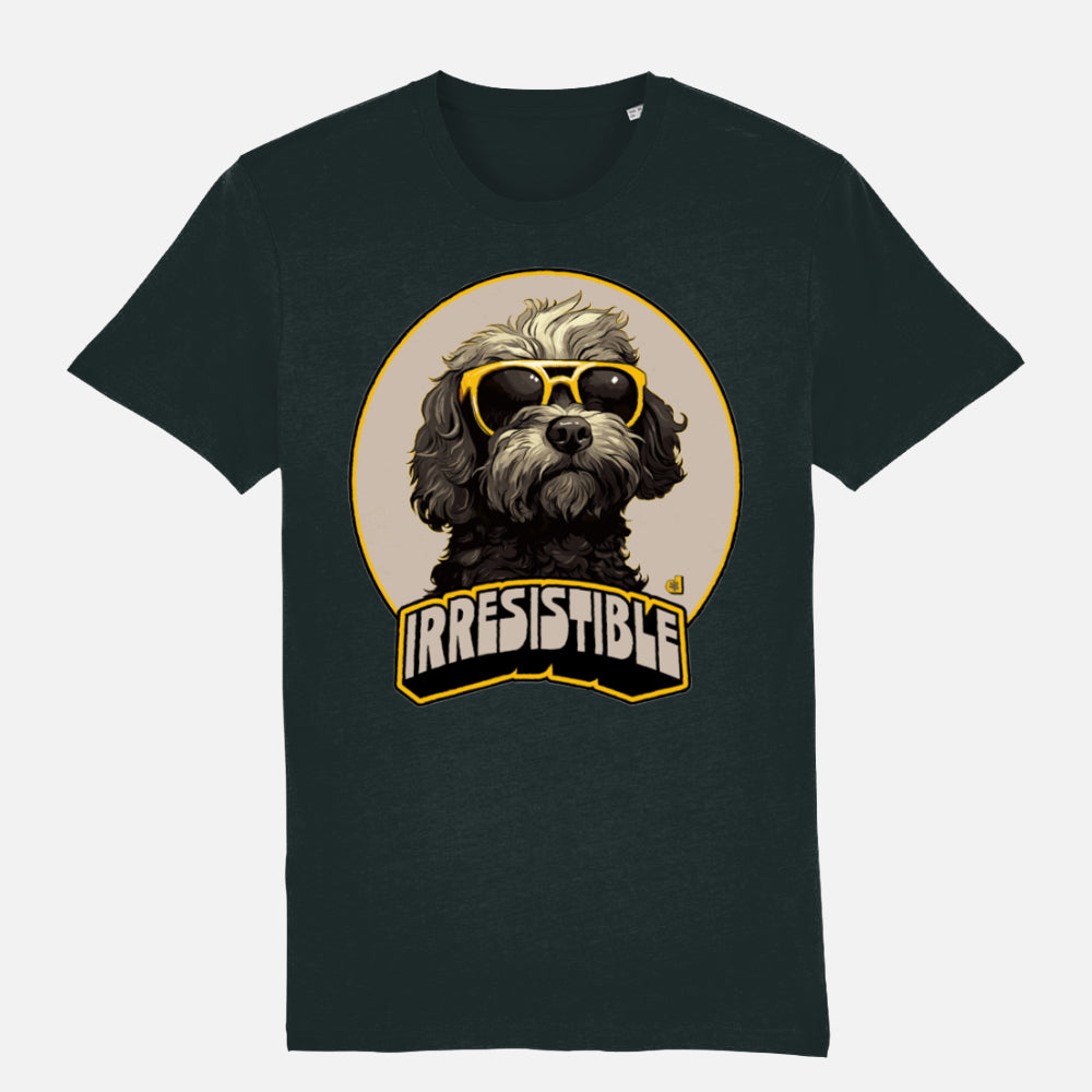 Cockapoo Unisex T-shirt (Irresistible)- Colour: Black