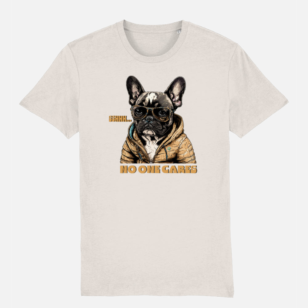 French Bulldog Unisex T-shirt - Colour: Vintage White