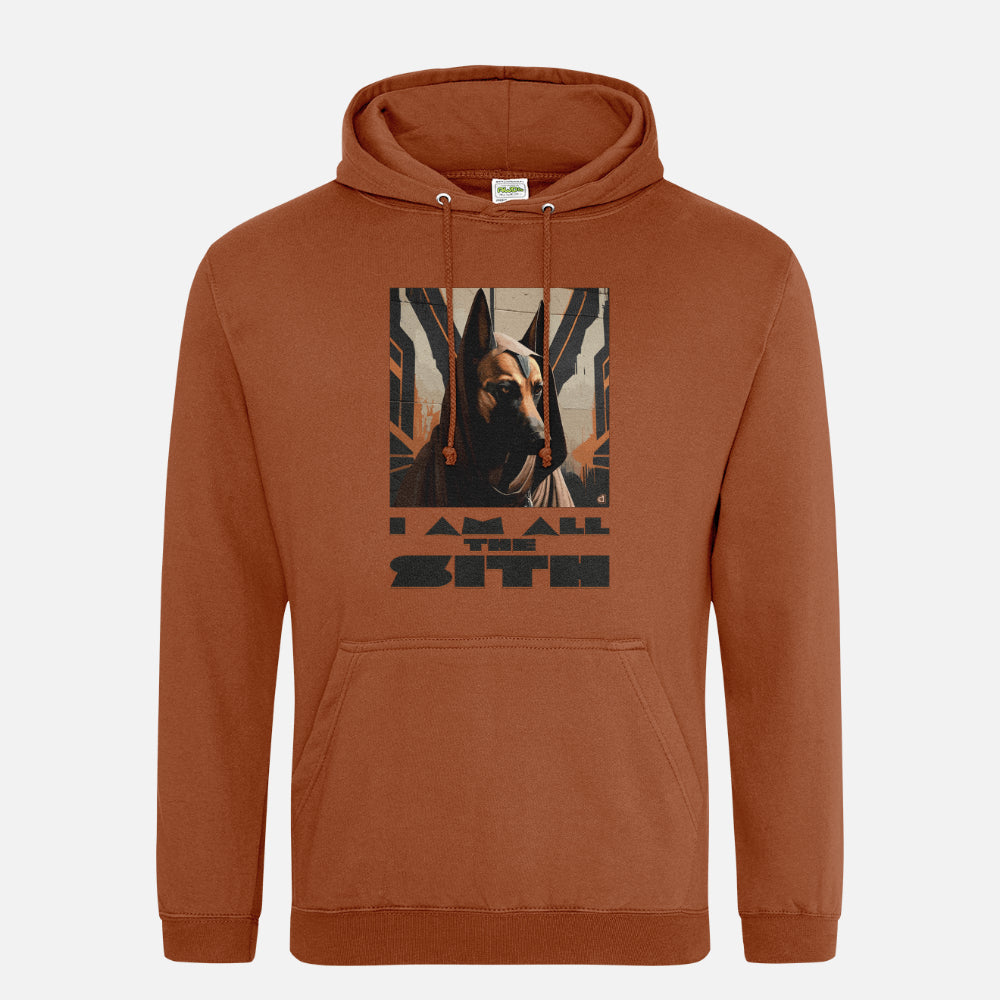 German Shepherd Unisex Hoodie (Sith) - Colour: Ginger Biscuit, Front Design