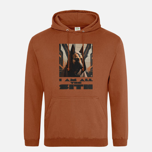 German Shepherd Unisex Hoodie (Sith) - Colour: Ginger Biscuit, Front Design