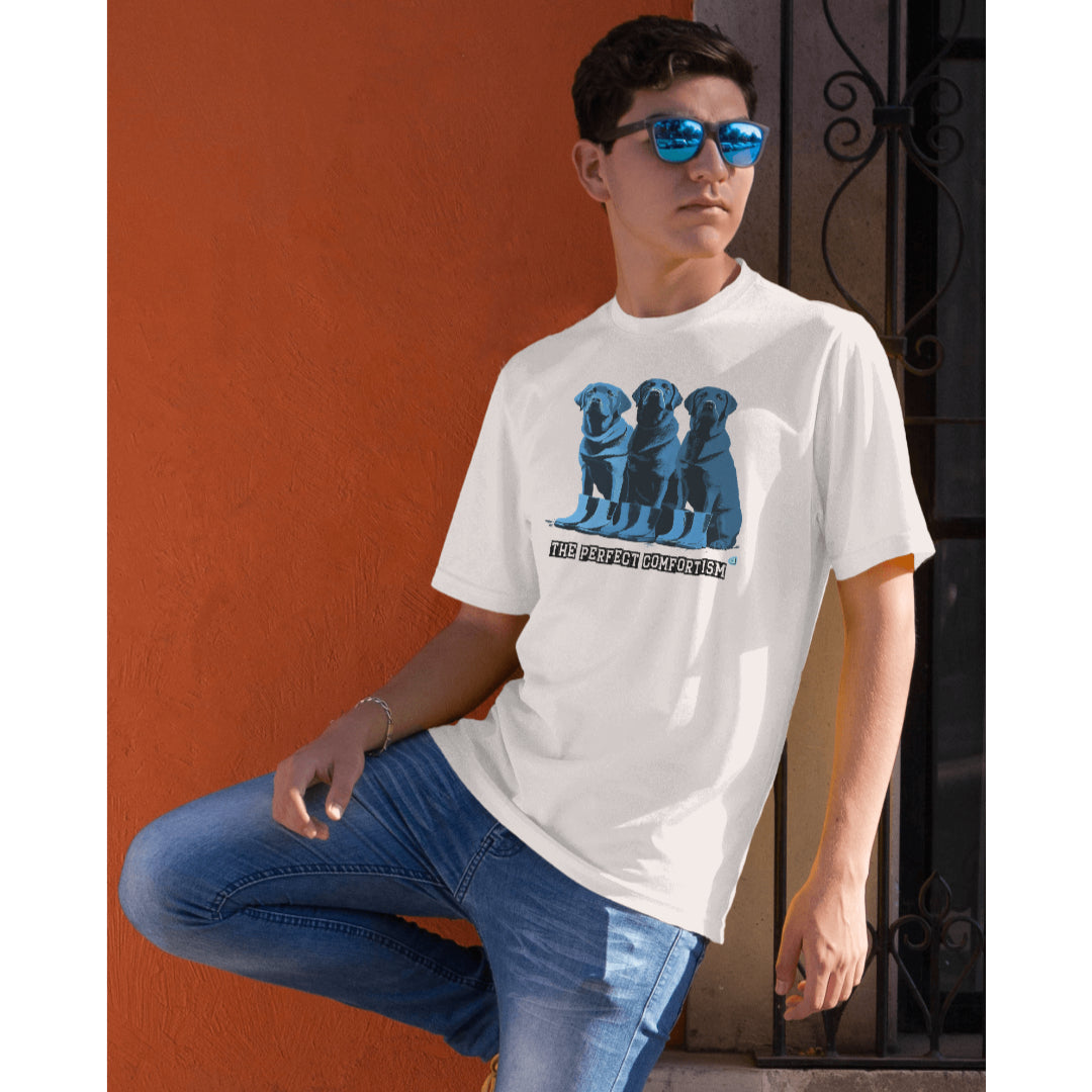 Black Labradors Unisex T-shirt - Colour: Off White