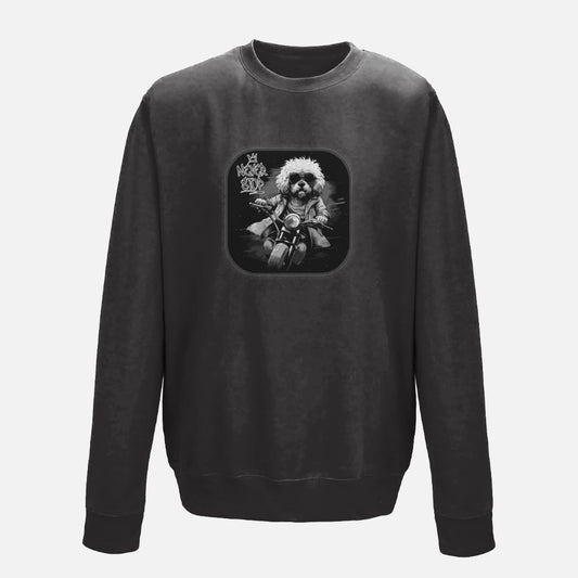 Kids' "Never Stop" Labradoodle Sweatshirt - Colour: Deep Black