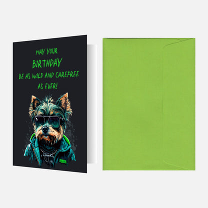 Yorkshire Terrier Birthday Card