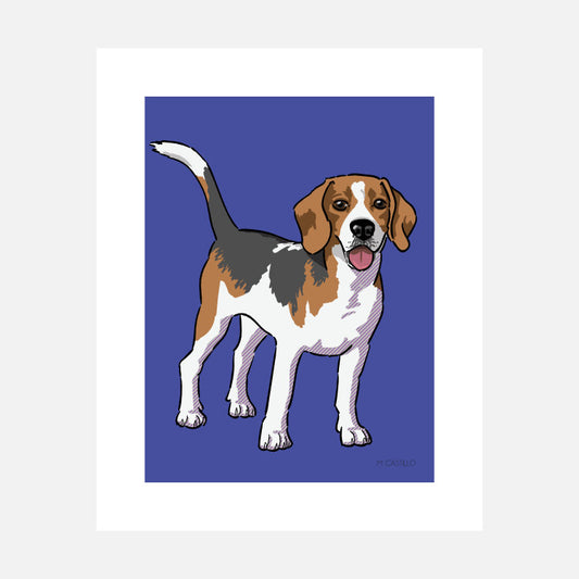 HD pop art Beagle print on 100% cotton art paper