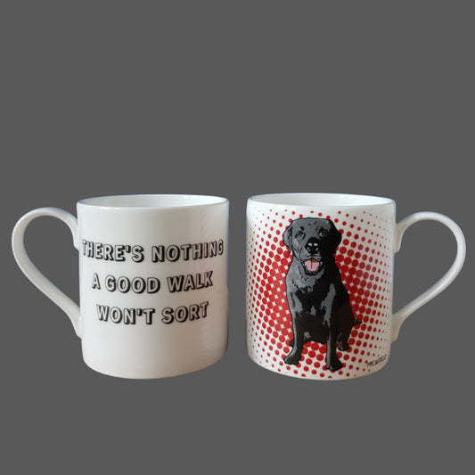 Black Labrador Gift Mug (artist Maria Castillo)