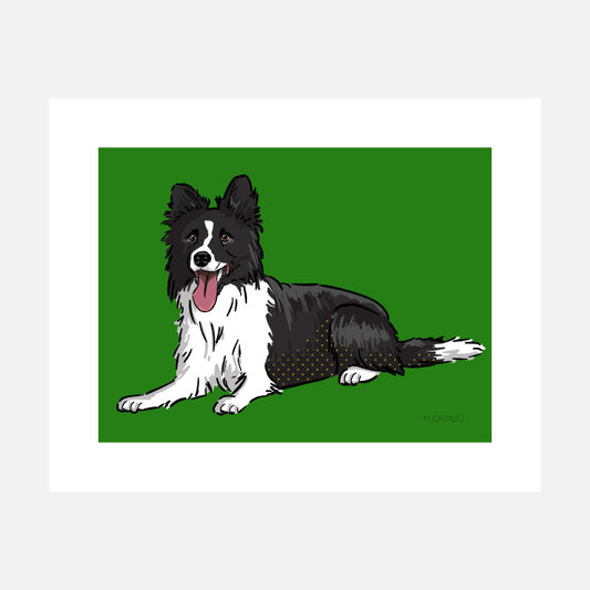 Border Collie Art Print (artist Maria Castillo)