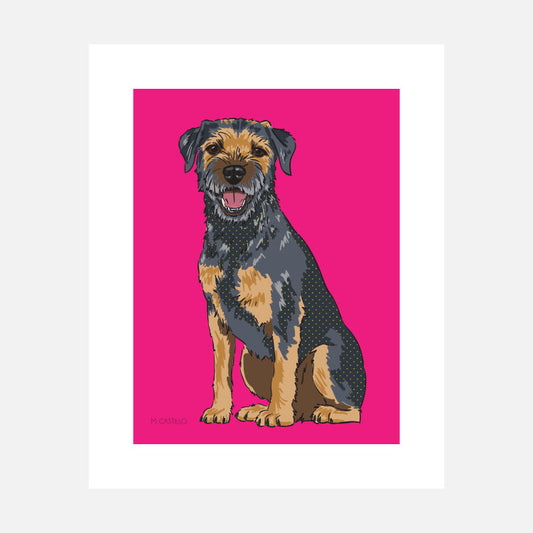 Border Terrier Art Print (artist Maria Castillo)