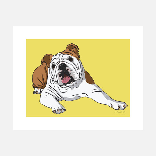 British Bulldog Art Print (artist Maria Castillo)