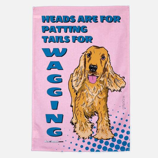 Cocker Spaniel Pink Gift Tea Towel (Maria Castillo)