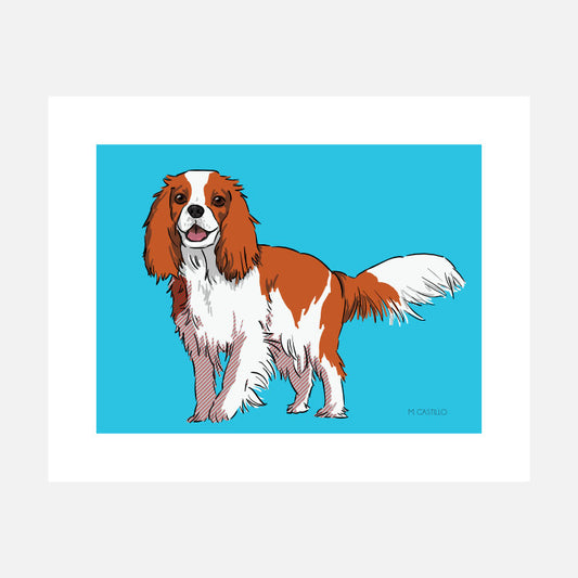 Cavalier King Charles Spaniel Art Print (artist Maria Castillo)