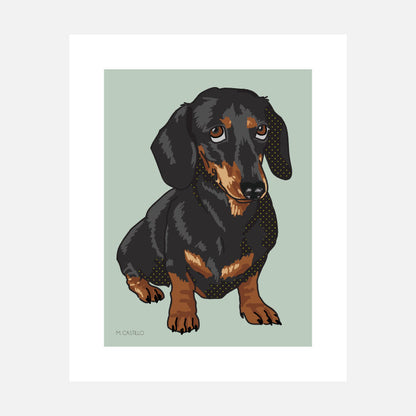 Dachshund Art Print (artist Maria Castillo)