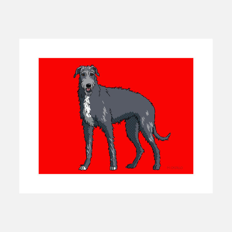 Scottish Deerhound Art Print (artist Maria Castillo)