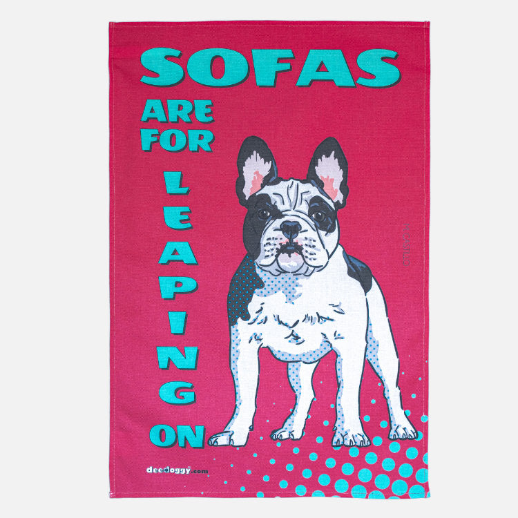 French Bulldog Gift Tea Towel (artist Maria Castillo)