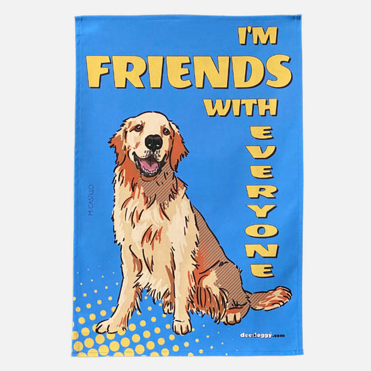 Golden Retriever Gift Tea Towel (artist Maria Castillo)