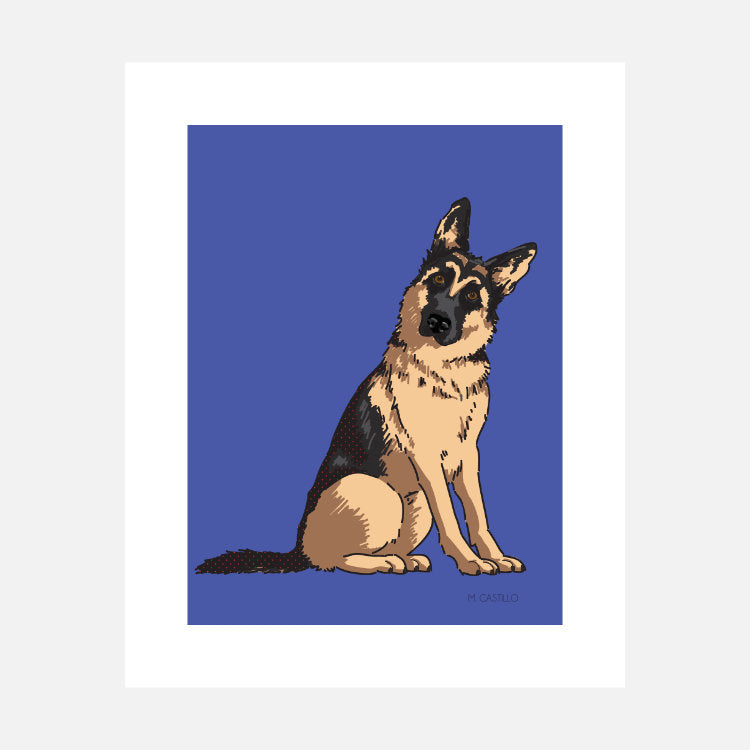 German Shepherd Art Print (artist Maria Castillo)