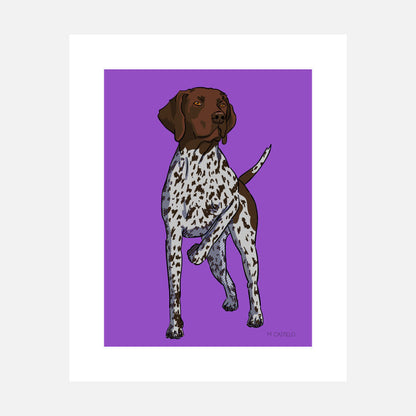 German Shorthaired Pointer Art Print (artist Maria Castillo)