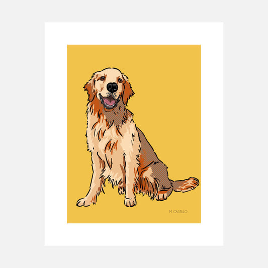 Golden Retriever Art Print (artist Maria Castillo)