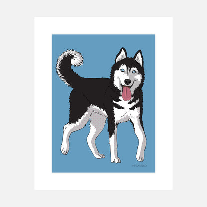 Siberian Husky Art Print (artist Maria Castillo)