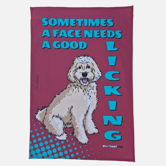 Labradoodle Gift Tea Towel (artist Maria Castillo)