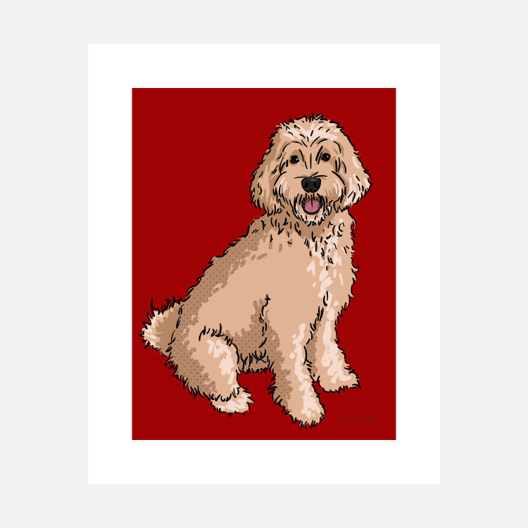 Labradoodle Art Print (artist Maria Castillo)