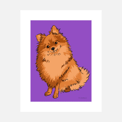 Pomeranian Art Print (artist Maria Castillo)