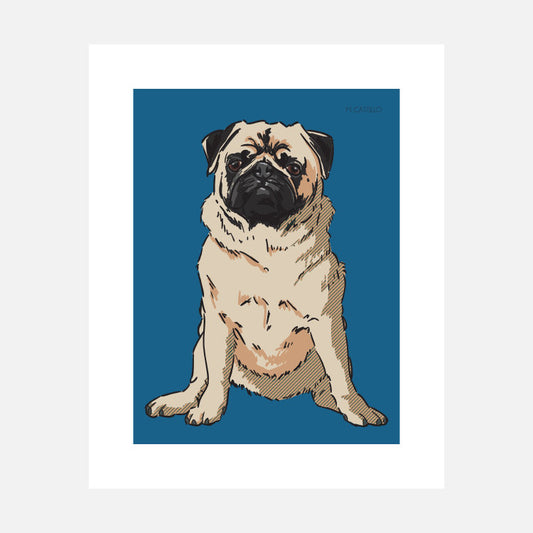 Pug Art Print (artist Maria Castillo)