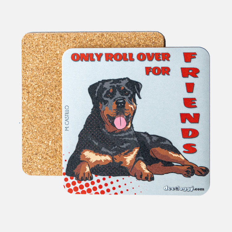 Rottweiler Gift Coaster (artist Maria Castillo)