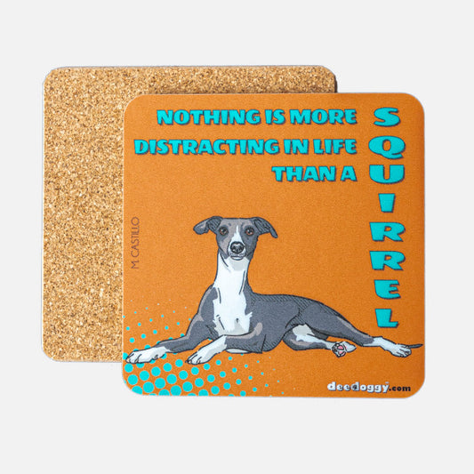 Whippet Gift Coaster (artist Maria Castillo)