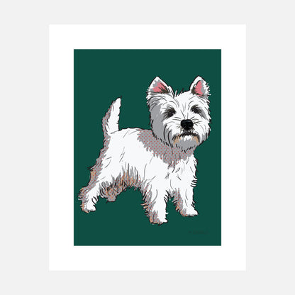 Westie Art Print (artist Maria Castillo)