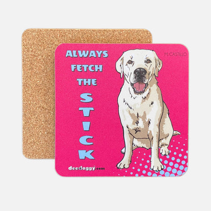 Yellow Labrador Gift Coaster (artist Maria Castillo)