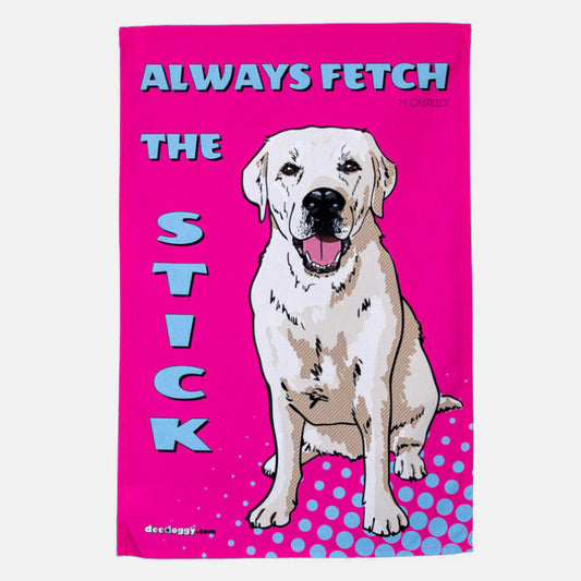 Yellow Labrador Gift Tea Towel (artist Maria Castillo)