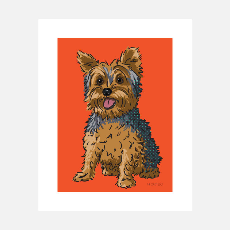 Yorkshire Terrier Art Print (artist Maria Castillo)