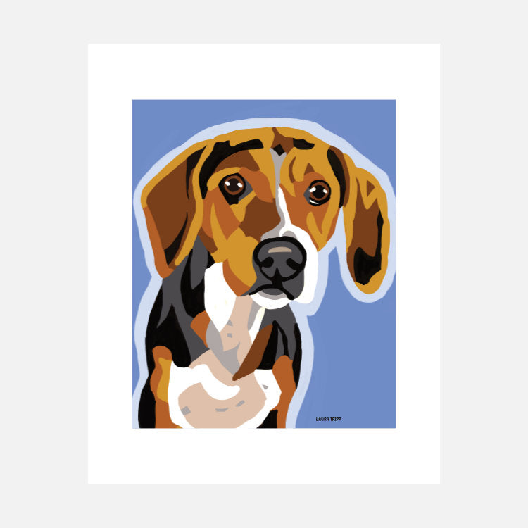 HD Beagle art print on 100% cotton art paper