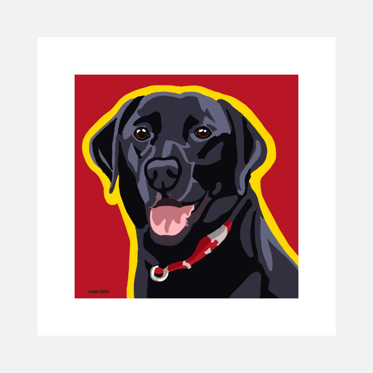 Black Labrador Art Print (artist Laura Tripp)