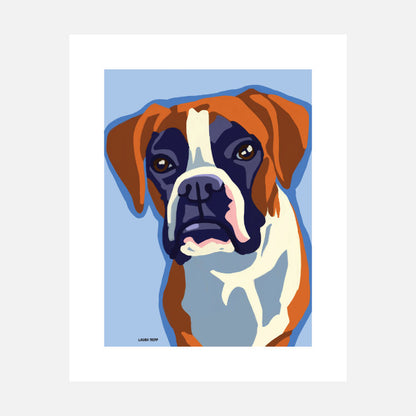 Boxer Art Print (artist Laura Tripp)