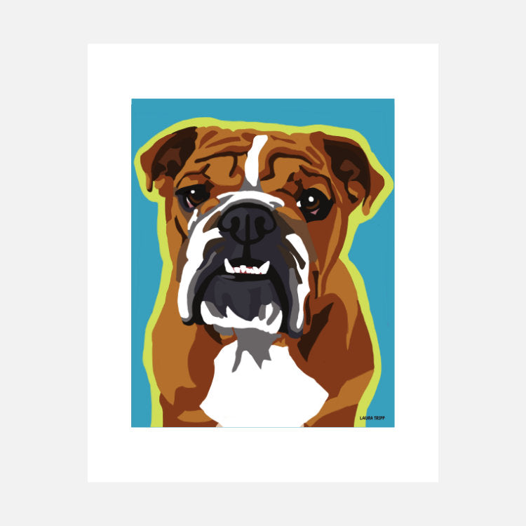 British Bulldog Art Print (artist Laura Tripp)