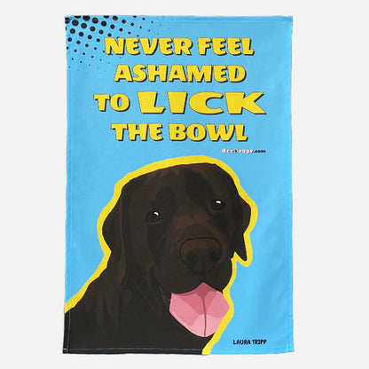 Chocolate Labrador Gift Tea Towel (artist Laura Tripp)