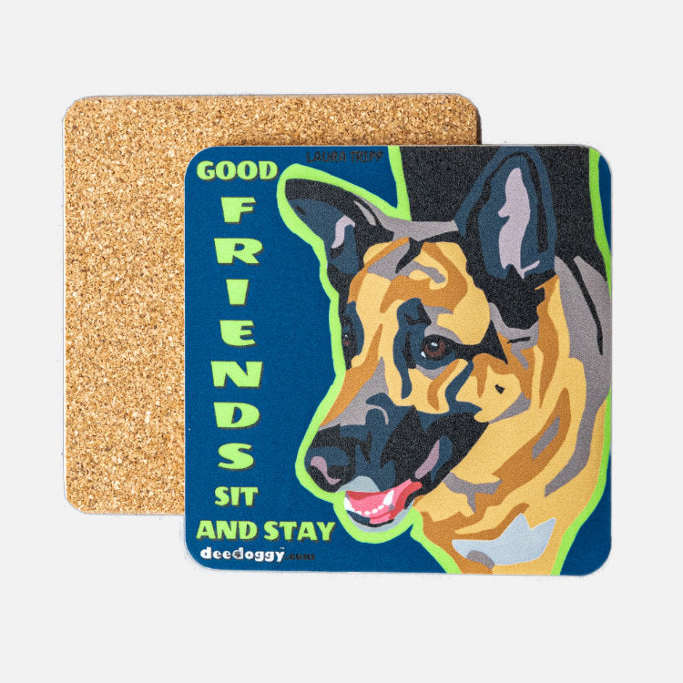 German Shepherd Gift Coaster (artist Laura Tripp)