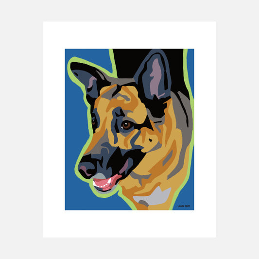 German Shepherd Art Print (artist Laura Tripp)