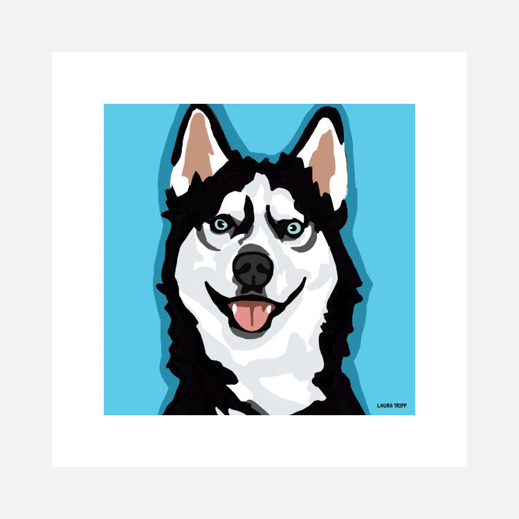 Siberian Husky Art Print (artist Laura Tripp)