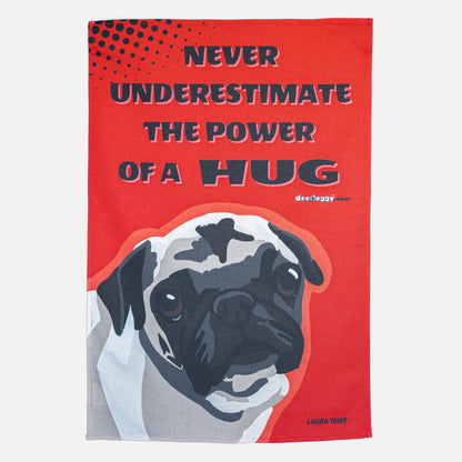 Pug Gift Tea Towel (artist Laura Tripp)