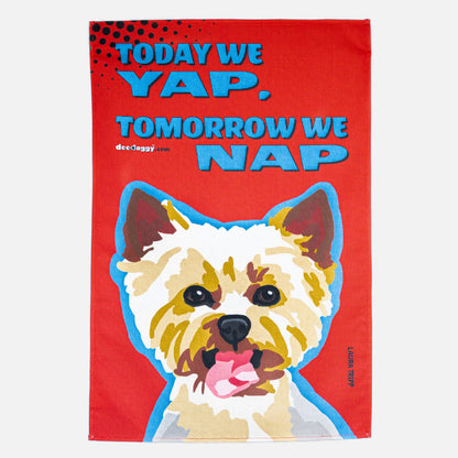 Yorkshire Terrier Gift Tea Towel (artist Laura Tripp)